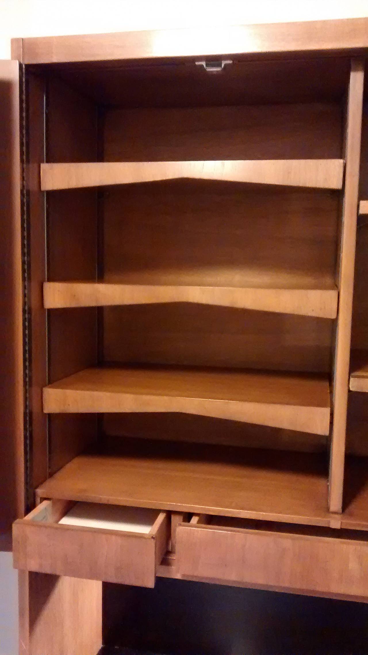 Bert England for Johnson Furniture Company Wall Cabinet In Excellent Condition In Southfield, MI