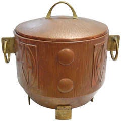 George Cline German Arts and Crafts Copper Ice Bucket