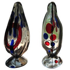 Pair of Murano Table Lamps by Luciano Gaspari for Salviati