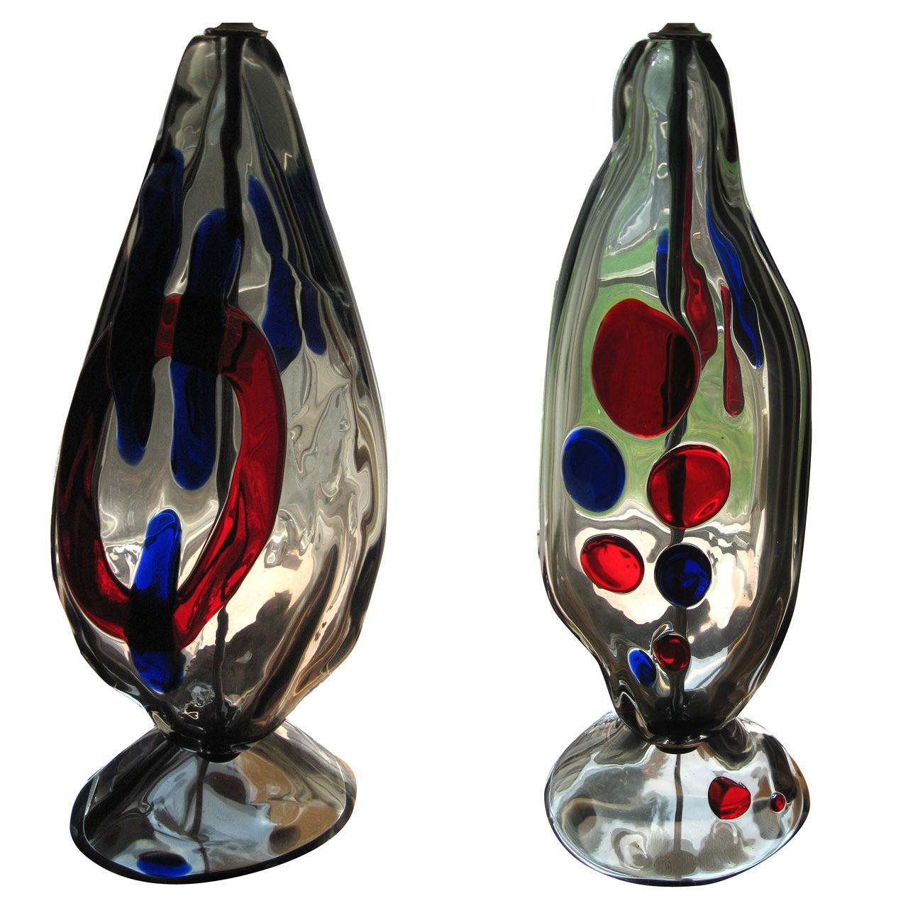 Pair of Murano Table Lamps by Luciano Gaspari for Salviati For Sale