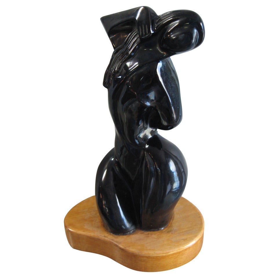 Modernist Art Deco Female Form Sculpture