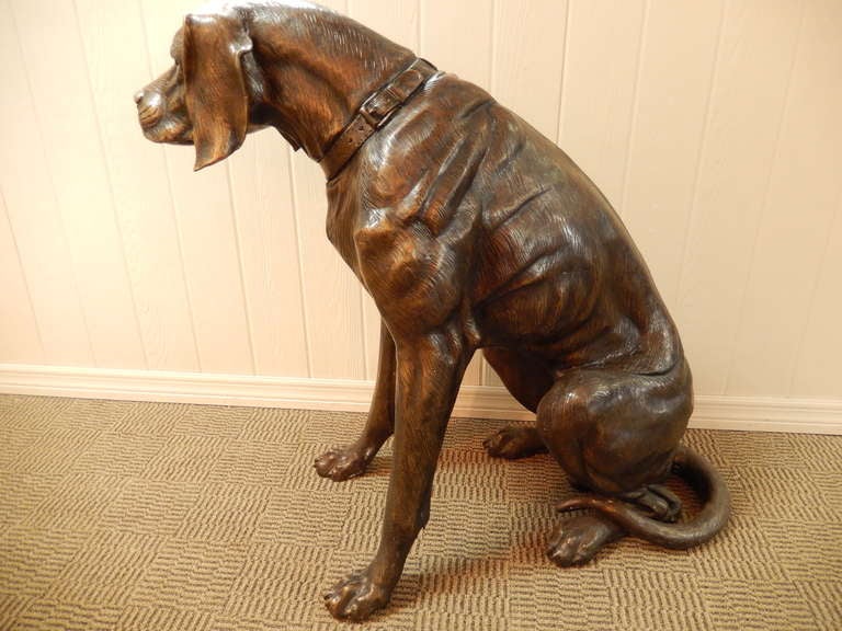 Other Bronze Seated Great Dane Sculpture