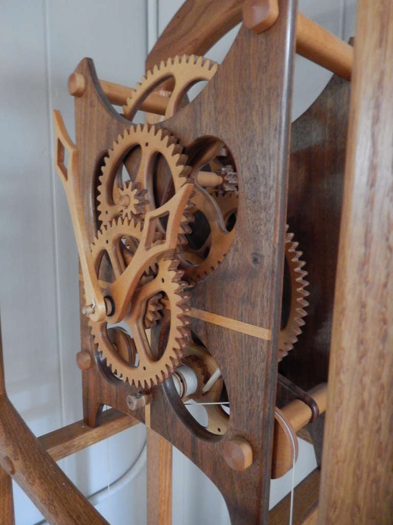 20th Century Large Open Case Skeleton Clock by Wayne Westphale