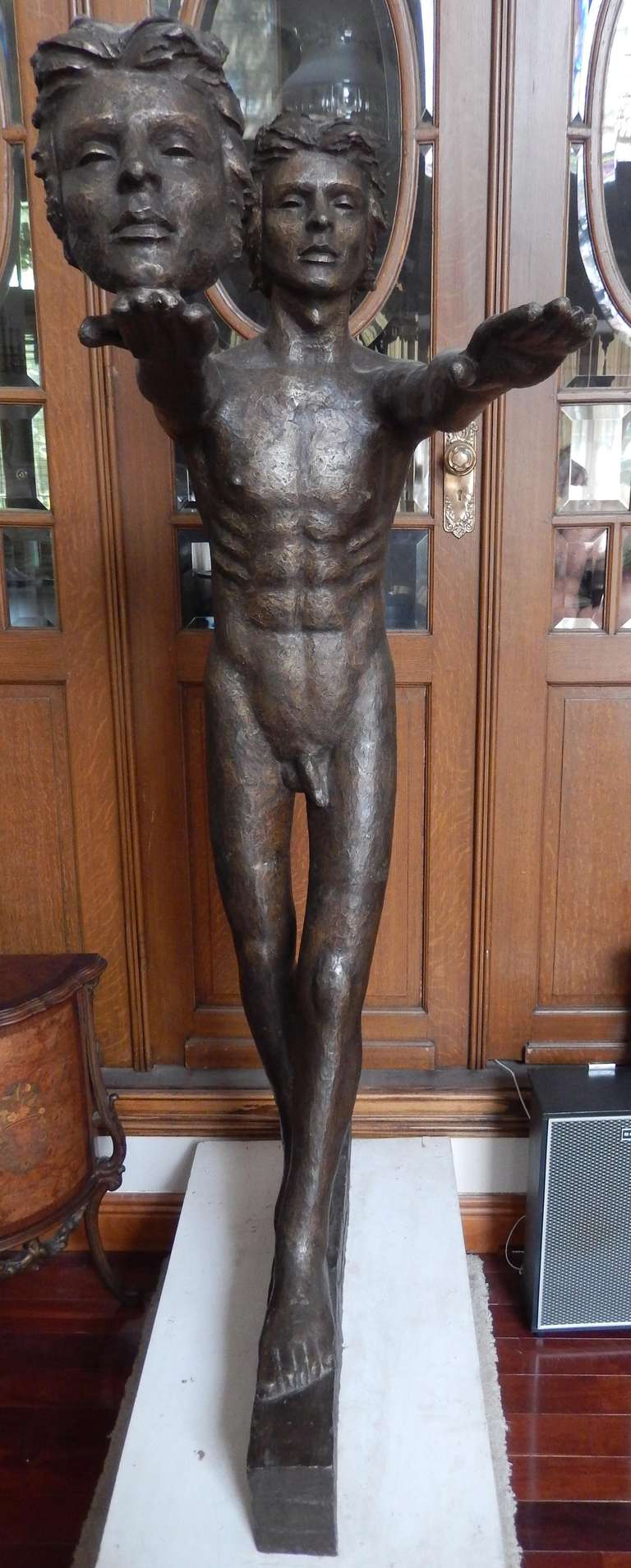 Enormous bronze sculpture by noted sculptor Victor Salmones, dating to 1981, and numbered 4 out of 10 produced. 

Titled 