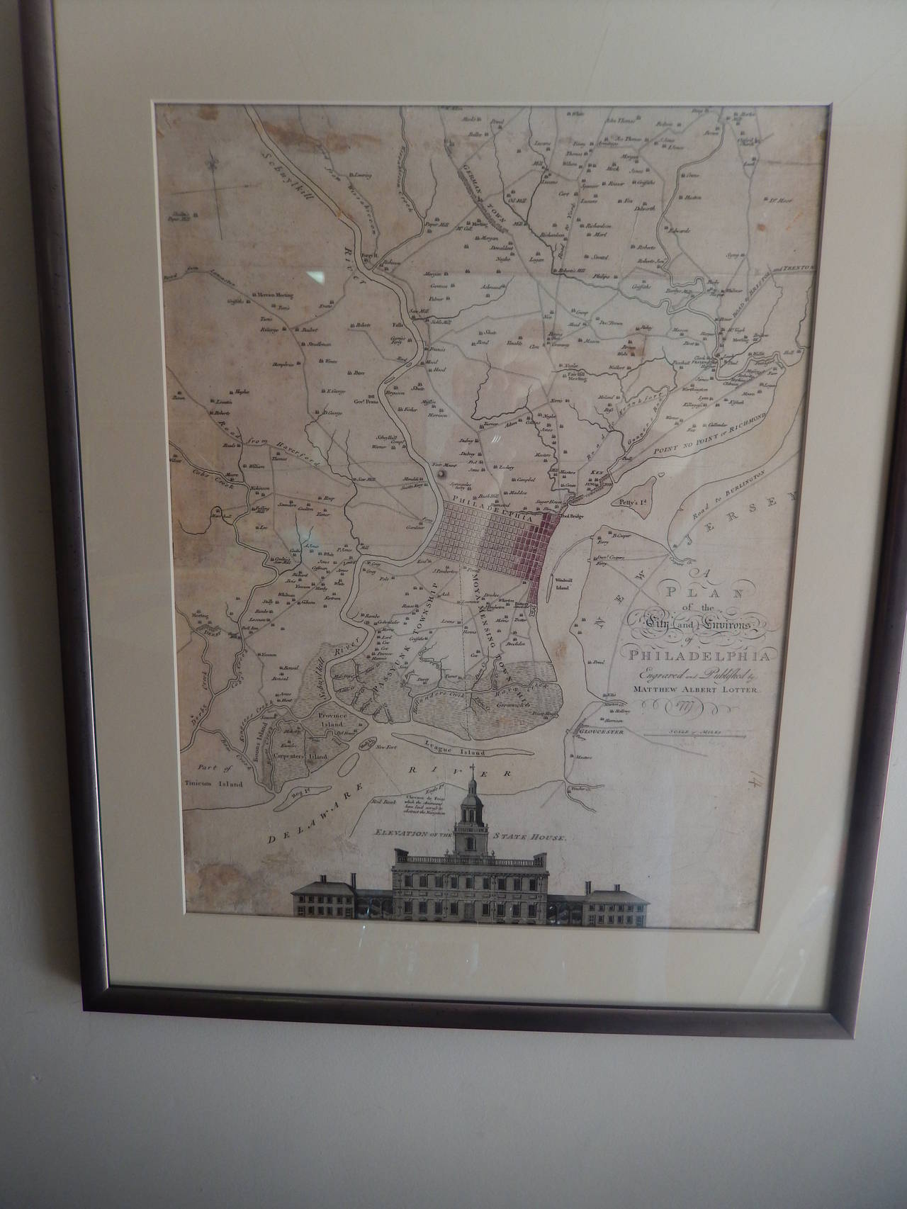 Matthew Albert Lotter 18th Century Map of Philadelphia For Sale 3