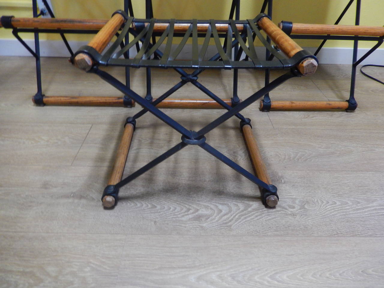 Cleo Baldon for Terra Set of Three Counter Stools and a Bench