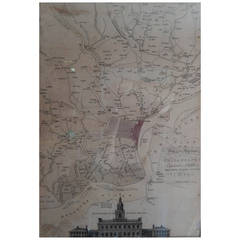 Antique Matthew Albert Lotter 18th Century Map of Philadelphia