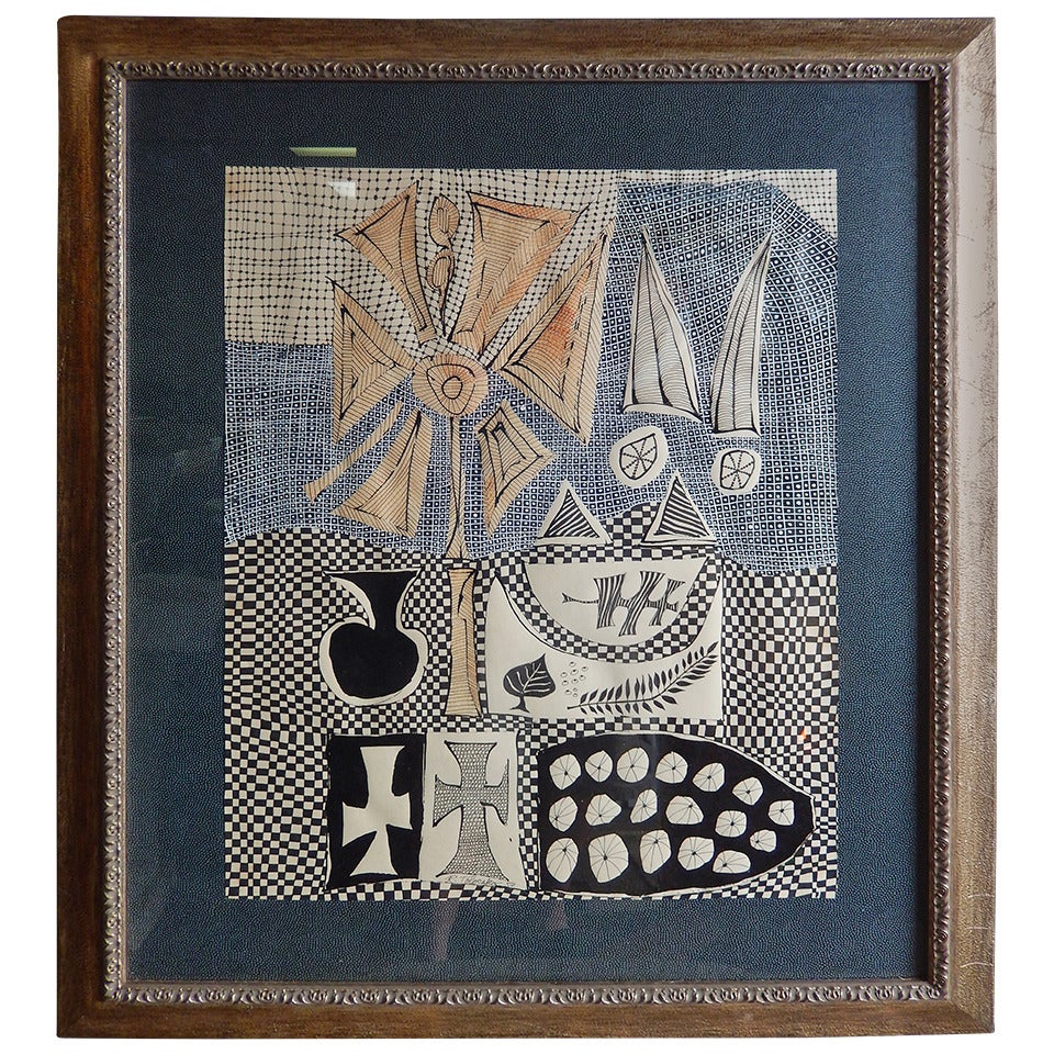 Raymond Toloczko Signed Original Ink on Paper For Sale