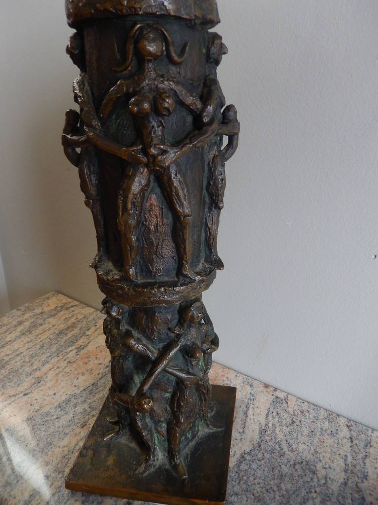 Modern Prince Monyo Phallic Bronze Sculpture For Sale