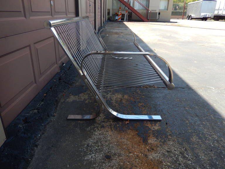Monumental Stainless Steel Bench or Sofa