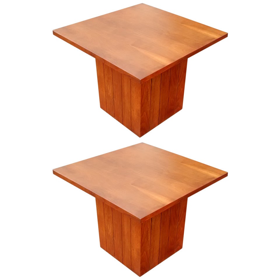 Pair of Lane Walnut End Tables, circa 1967 For Sale
