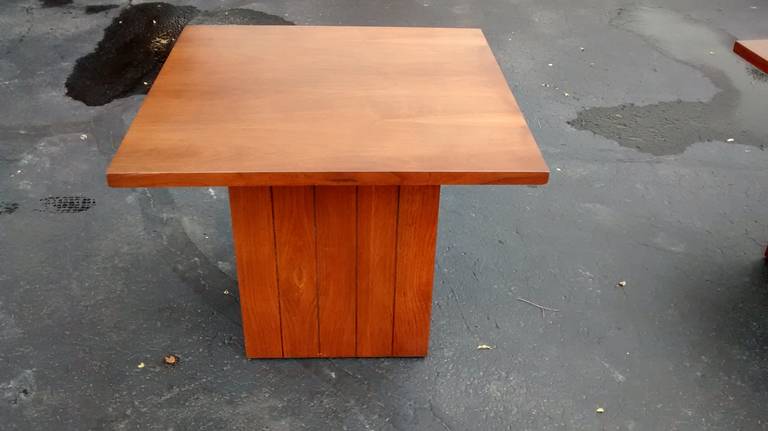 American Pair of Lane Walnut End Tables, circa 1967 For Sale