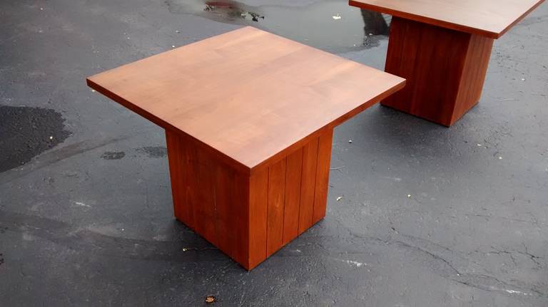 Pair of Lane Walnut End Tables, circa 1967 For Sale 2