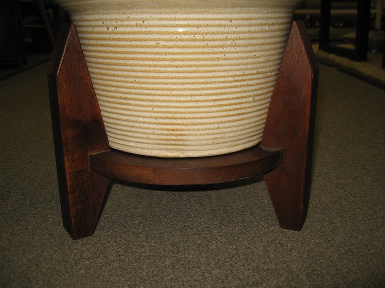Zanesville Pottery Giant Planter on Stand at 1stDibs