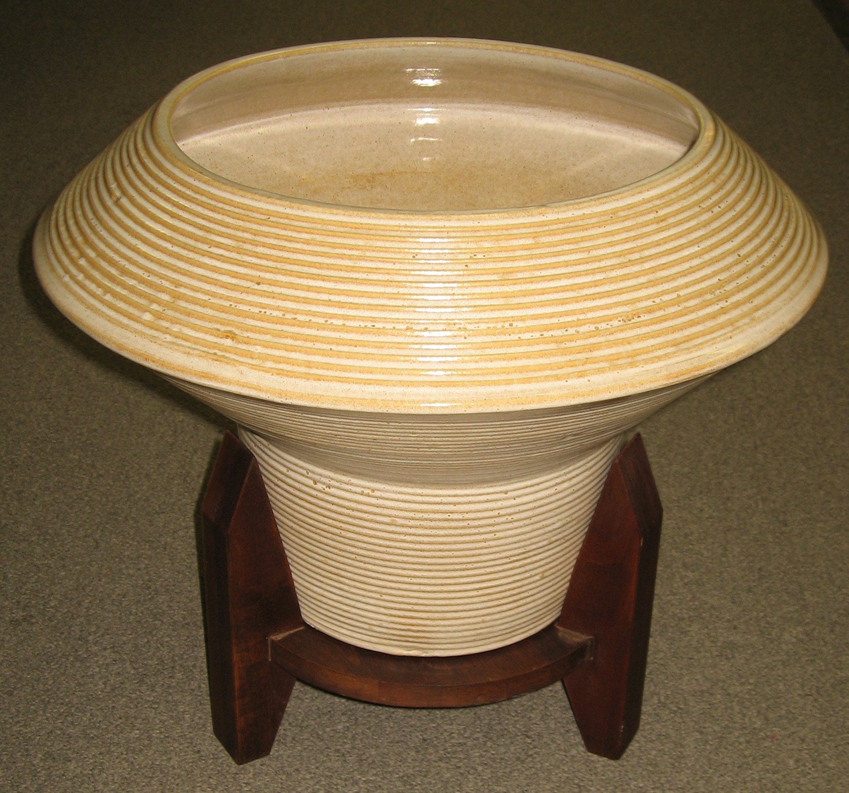 Zanesville Pottery Giant Planter on Stand at 1stDibs