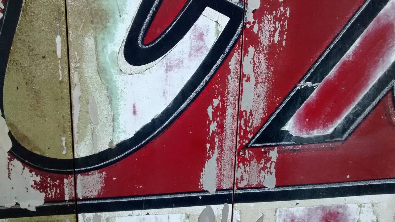 Mid-20th Century Vintage Stroh's Beer Truck Doors Advertising Sign