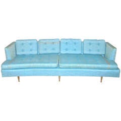 Great Edward Wormley Sofa With Brass Legs- Model 4906-A