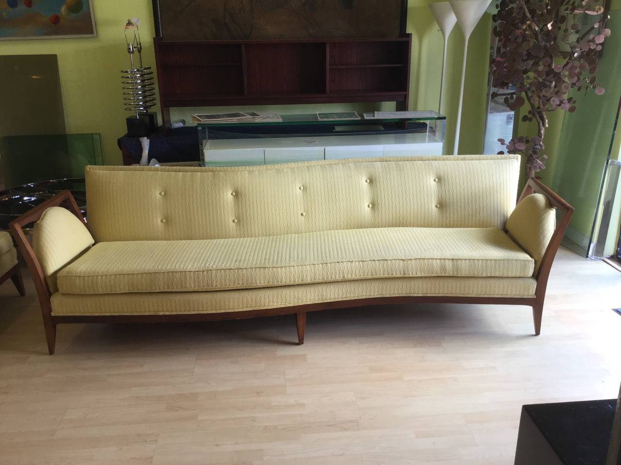 Custom Sofa in the Style of Tommi Parzinger In Good Condition For Sale In Miami, FL