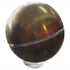 Bronze And Lucite Sphere Sculpture
