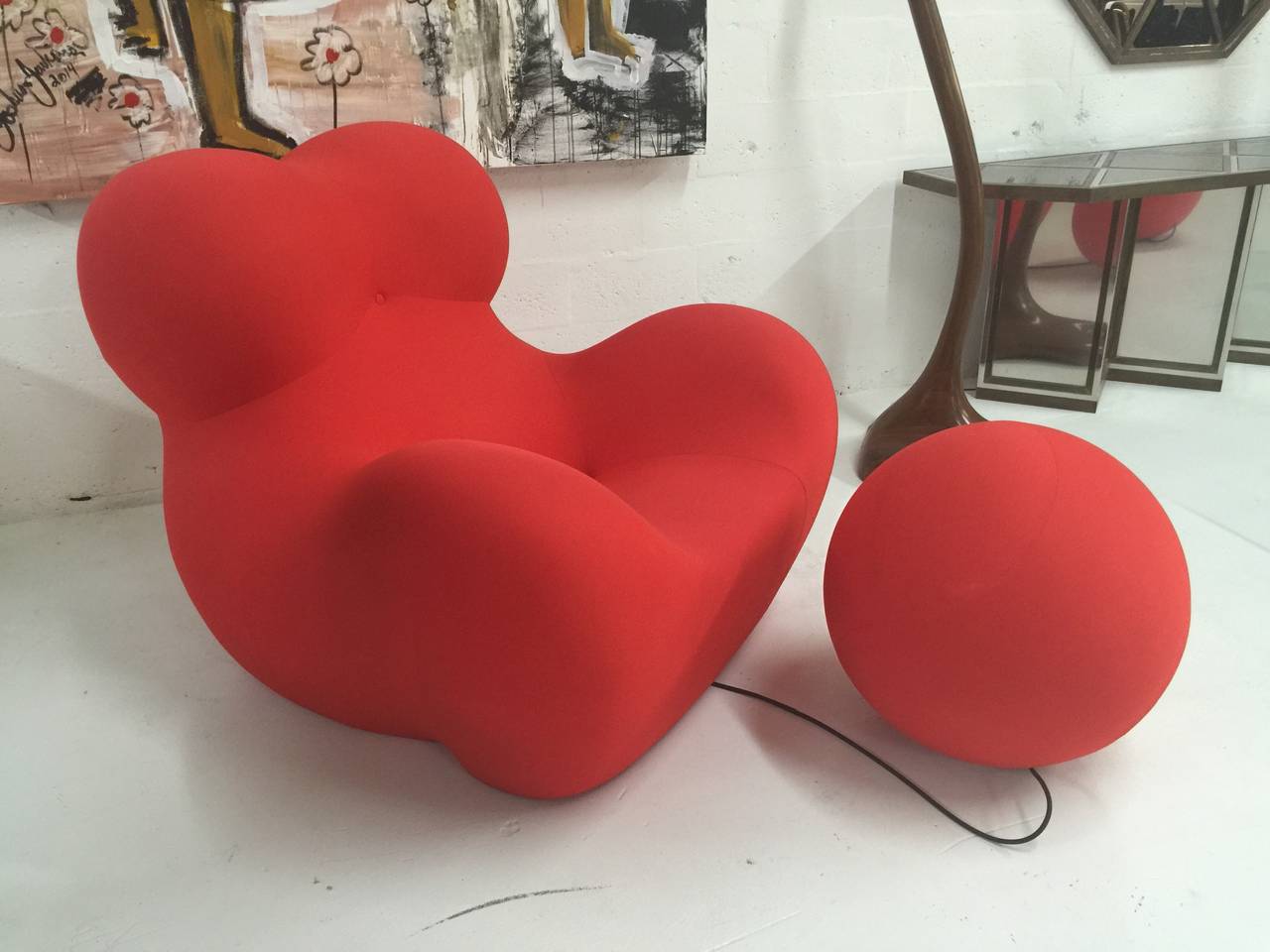 This chair is one of the finest examples I've seen with only minor flaws to the fabric.