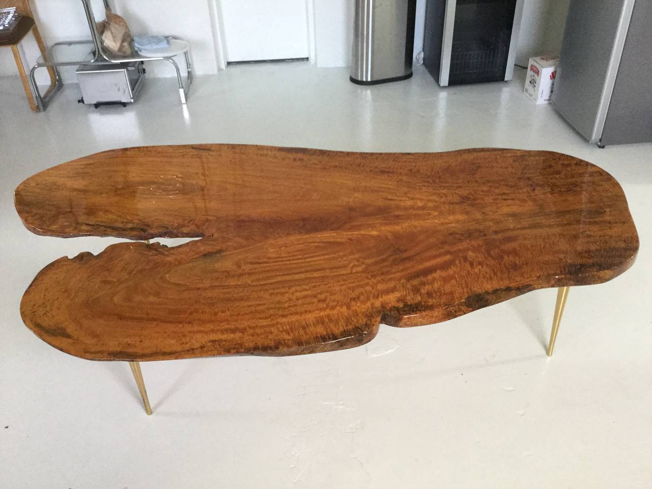 diy wood slab coffee table