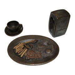 BRONZE DINER TABLE SCULPTURE
