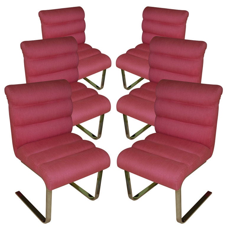 SET OF SIX  PACE DINING CHAIRS