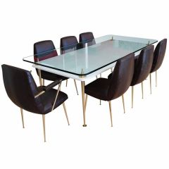 Bronze Dining Table With Eight Chairs