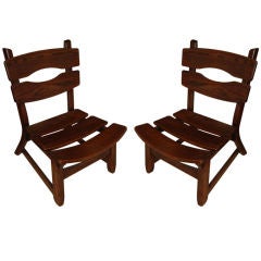 Superb Pair Of Craftsman Lounge Chairs