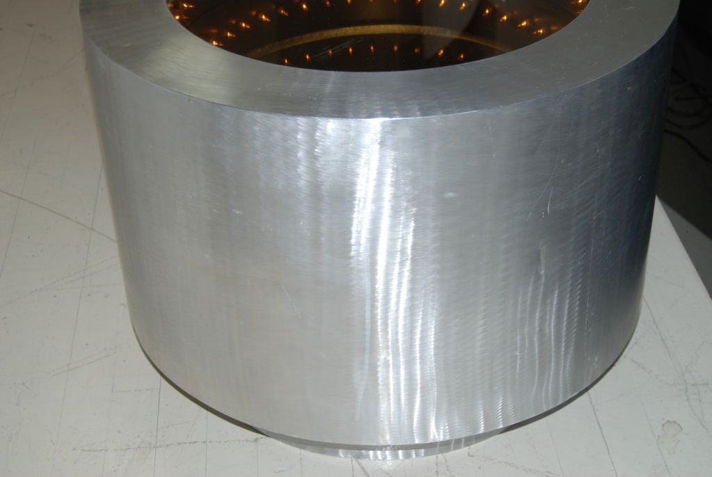 20th Century SUPER FUN! PAIR OF INFINITY MIRROR SIDE TABLES