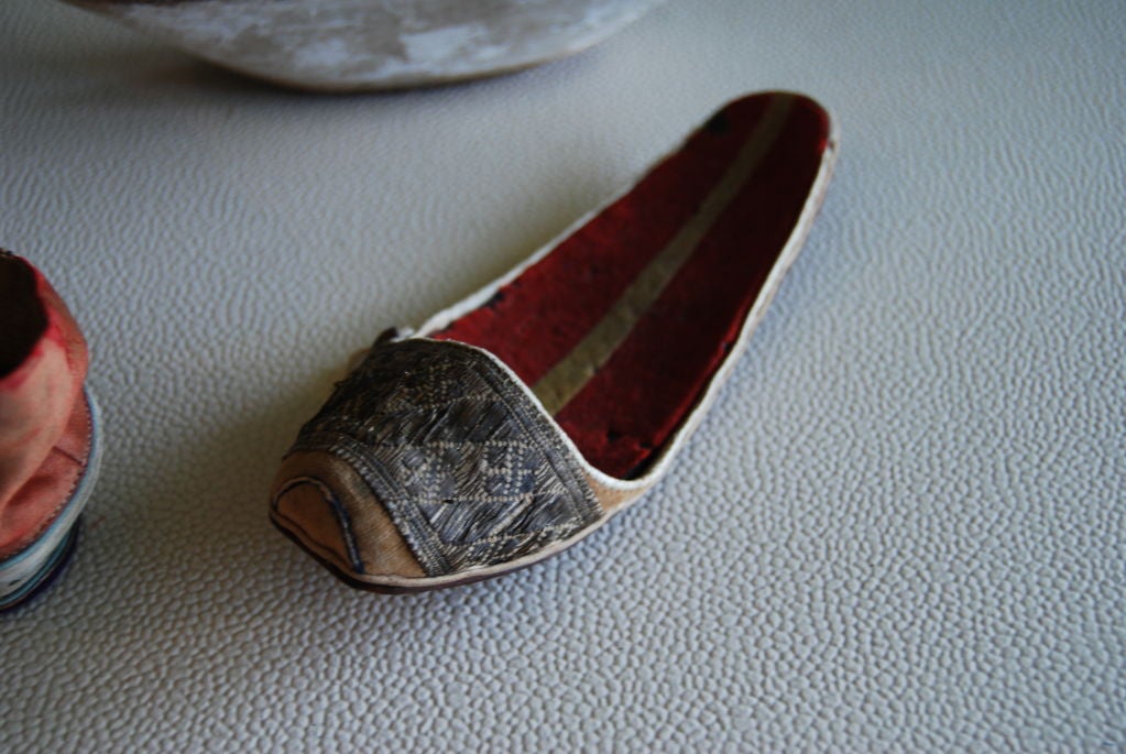 Silk Collection Of 19th Century Chinese Embroidered Shoes