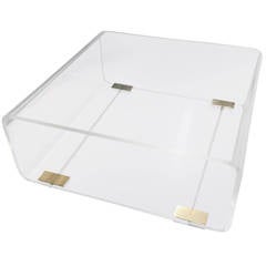 Lucite and Bronze Charles Hollis Jones Coffee Table