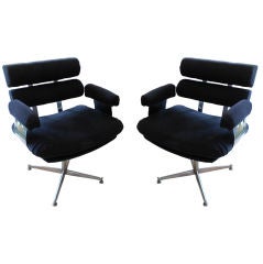 PAIR OF MODERNISTIC FRENCH ARMCHAIRS