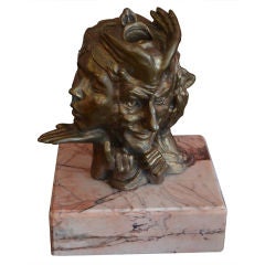 SIGNED BRONZE TABLE TOP SCULPTURE BY JAMES MASTIN