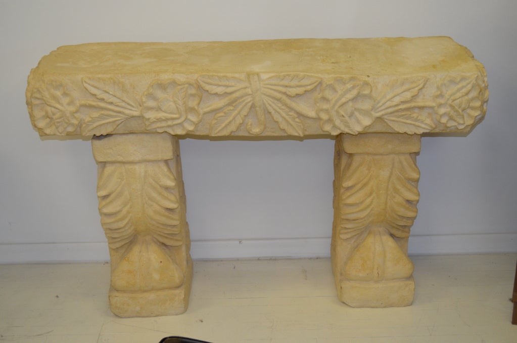 Faux Stone Console