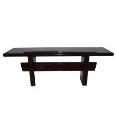 ICONIC KARL SPRINGER CONSOLE TABLE  WITH ORIGINAL BATIK FABRIC