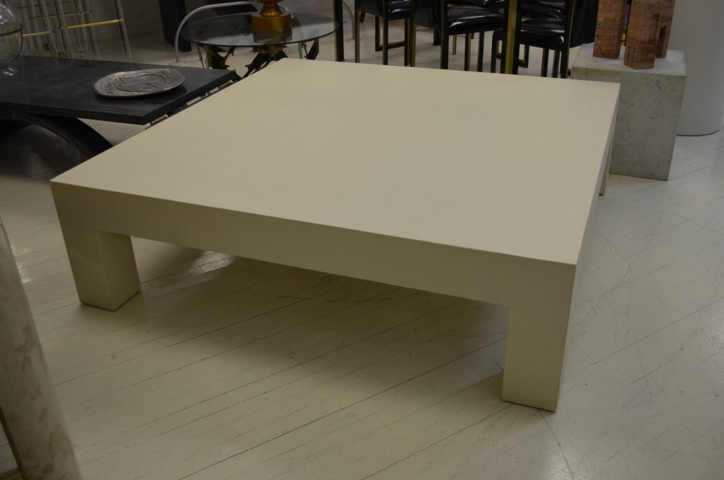 PERFECT  5 FT. SQUARE PARSONS DESIGNED COFFEE TABLE