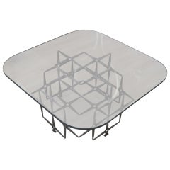 SIMPLISTIC CUBIST STEEL COFFEE TABLE