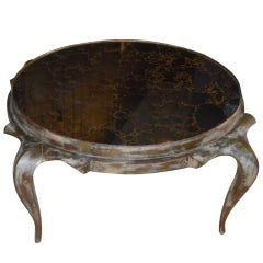 EXQUISITE ROUND COFFEE TABLE W/ AMAZING ORIGINAL FINISH