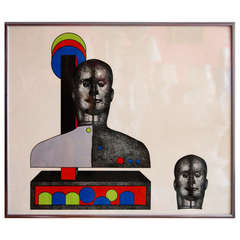 Fabulous Mid Century Paul Von Hoeydonck Serigraph