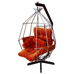Iconic Swedish Hanging Birdcage /Parrot Chair By IB Auberg
