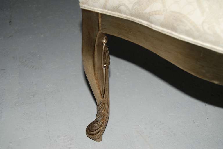 Italian Set Of Eight Silver Leafed Dining Room Chairs For Sale