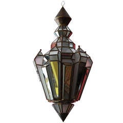 Incredible  1960's  Mirrored Moroccan Inspired  Lantern / Chandelier