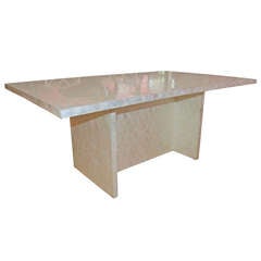 Incredible Frances Elkins Capiz Shell Dining Table
