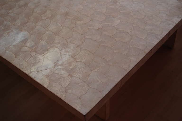 Incredible Frances Elkins Capiz Shell Dining Table In Excellent Condition In Miami, FL