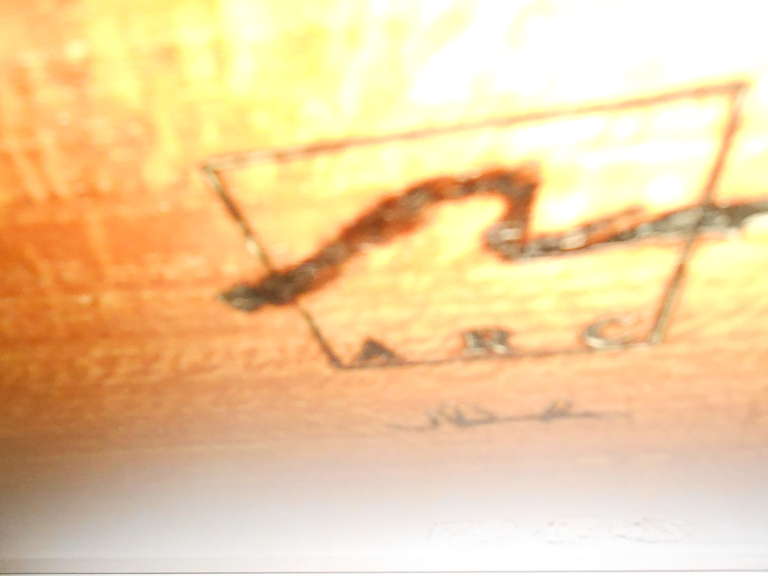 Wood Elegant Signed Console Table for Saporiti