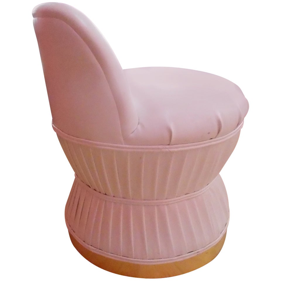 Milo Baughman Style Tub Vanity Chair