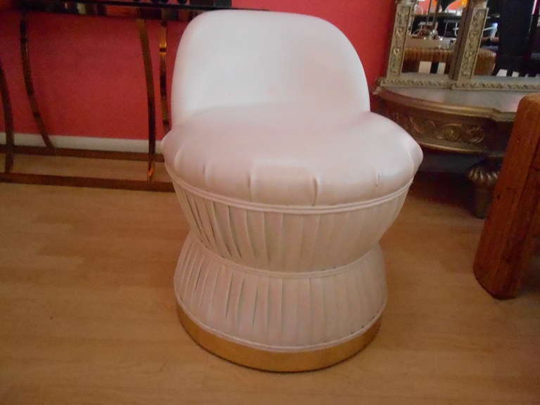 American Milo Baughman Style Tub Vanity Chair