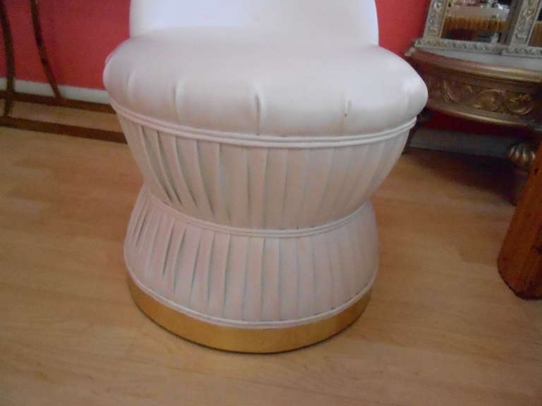Milo Baughman Style Tub Vanity Chair In Good Condition In Miami, FL