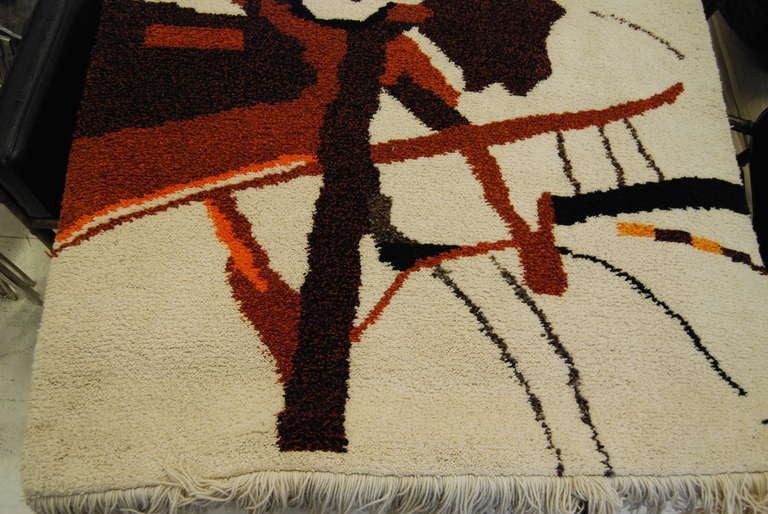 Colombian Excellent Signed 1960'S Mid Century Wool Rug / Wall Tapestry